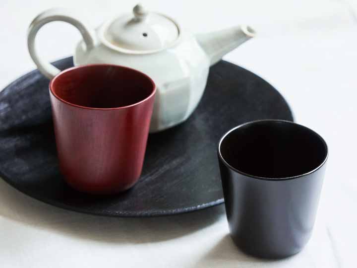 予約 URUSHI CUP 黒色 拭き漆塗_2