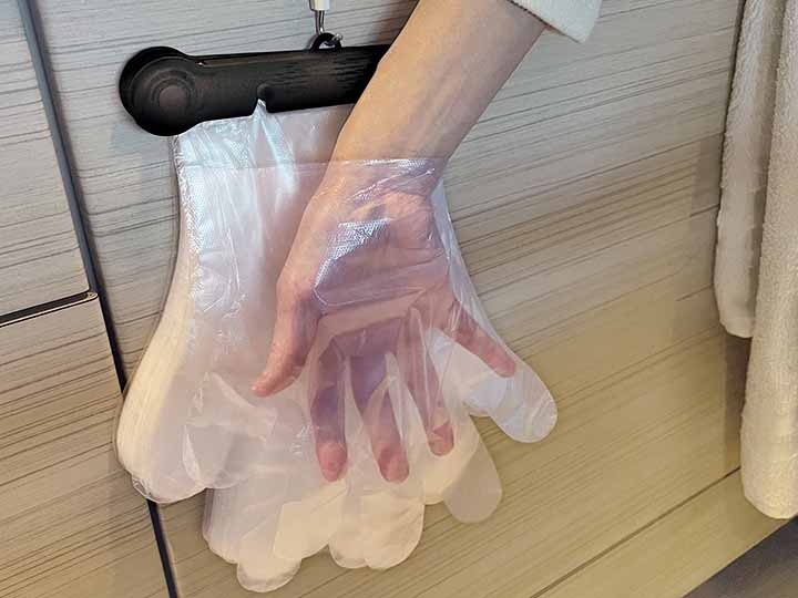 予約 ワンタッチ ポリエチ手袋100枚_2