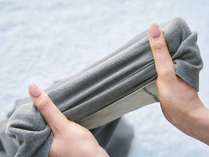 予約 シルクタッチ ウォームインナー グレー_5