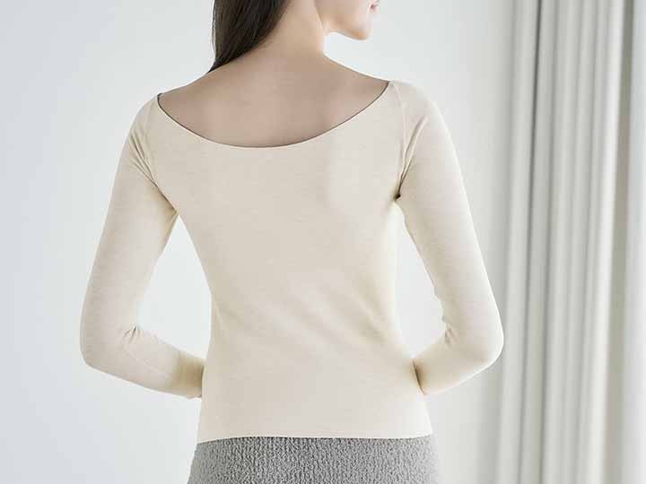 予約 シルクタッチ ウォームインナー ナチュラル_4