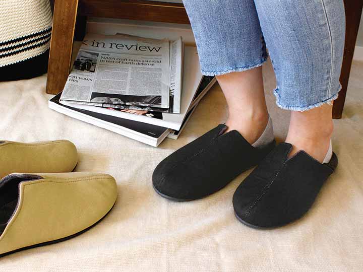 予約　エコワン防災スリッパ・シューズ　Ｍサイズ　ブラック_2