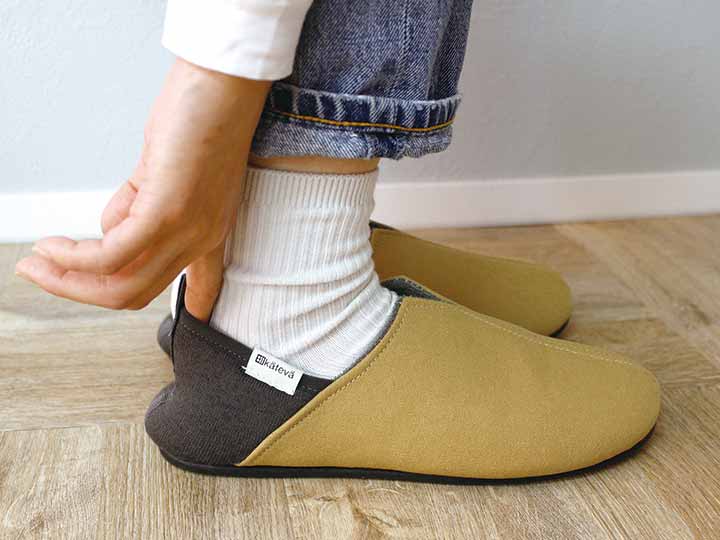 予約　エコワン防災スリッパ・シューズ　Ｌサイズ　ベージュ_4