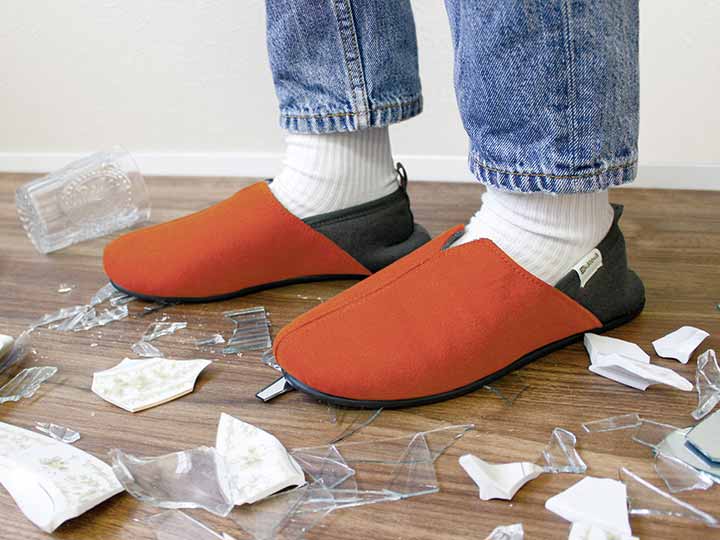 予約　エコワン防災スリッパ・シューズ　ＬＬサイズ　オレンジ_2