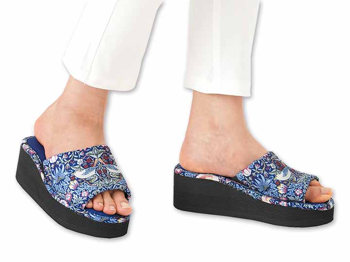 予約 モリスワールドコレクション 厚底らくらくスリッパ ネイビー L_4