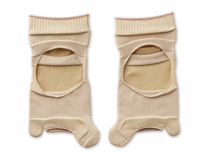 予約　毎日履きたいラクラク外反母趾サポーター　ベージュ　Ｍ〜Ｌ