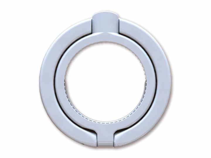 予約　スマホリング＋キャップオープナー　ホワイト