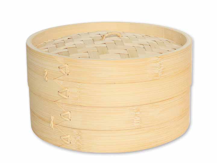 予約　たっぷり入る蒸しセイロ（21CM）受け台・シリコーンシート2枚付