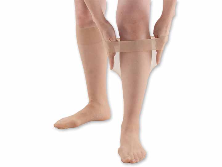 予約 日本製 口ゴムゆったりひざ下ショートストッキング_2