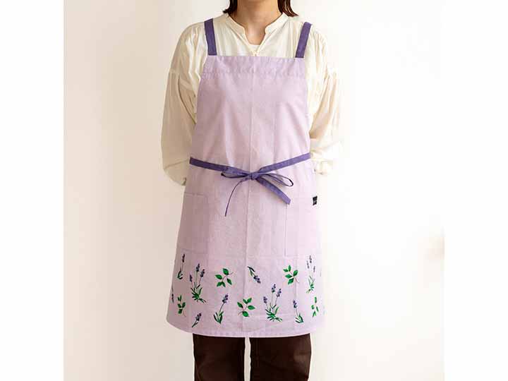 予約　ラ・エミーズ　エプロン　ラベンダー_2