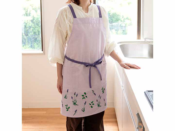 予約　ラ・エミーズ　エプロン　ラベンダー_5