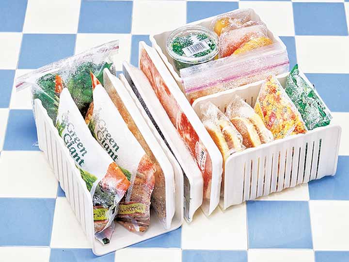 予約　冷凍庫収納スタンド3点セット　サンドベージュ_2