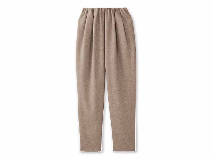 予約　ｅｃｌａＴ　ｓｔｙｌｅキレイ見せタック　パンツ　クレイベージュ　Ｌ