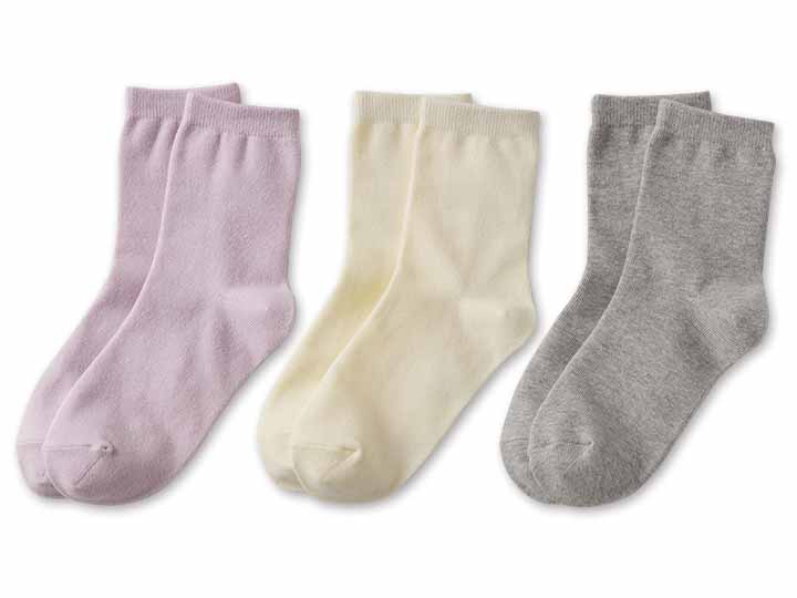 予約　綿混やわらかソックス3色組