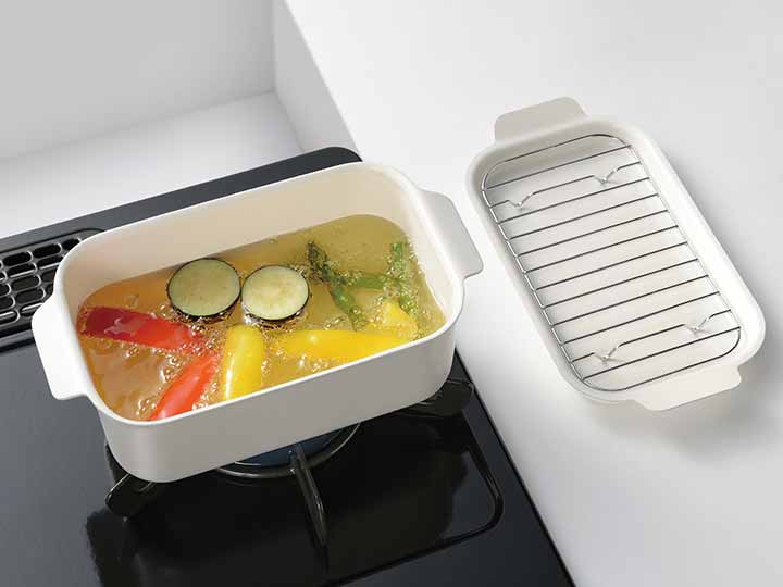 予約 ポコパレット IH対応バット付多機能鍋 グレー_2