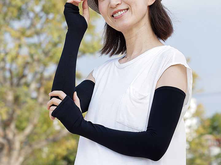 予約 日本製 接触冷感アームカバー_2