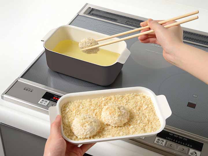 予約 ポコパレット IH対応バット付多機能鍋 チャコール_3