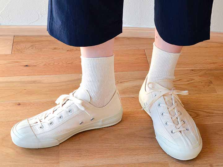 予約　リネンコットンソックス　Ｌサイズ　ホワイト_4