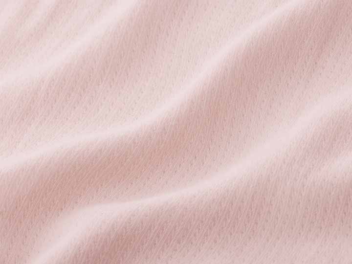 予約　風ぬける強撚綿メッシュインナー　2分袖　アイスピンク　Ｌ_5