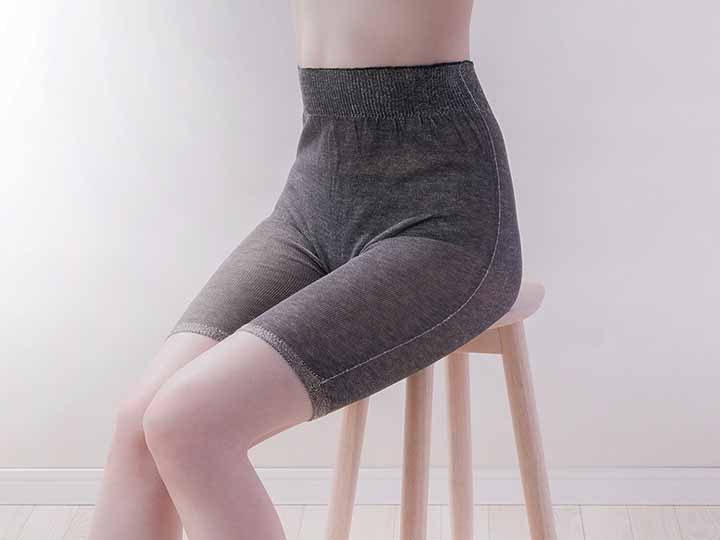 予約　綿・シルクの風ぬけるパンツインナー　チャコールグレー　Ｍ〜ＬＬ_2