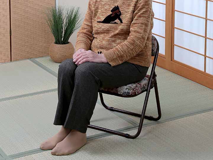 折り畳める座敷チェア　2脚組　ゴブラン_3