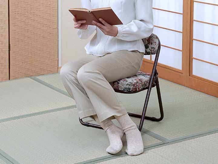 折り畳める座敷チェア　2脚組　ゴブラン_4