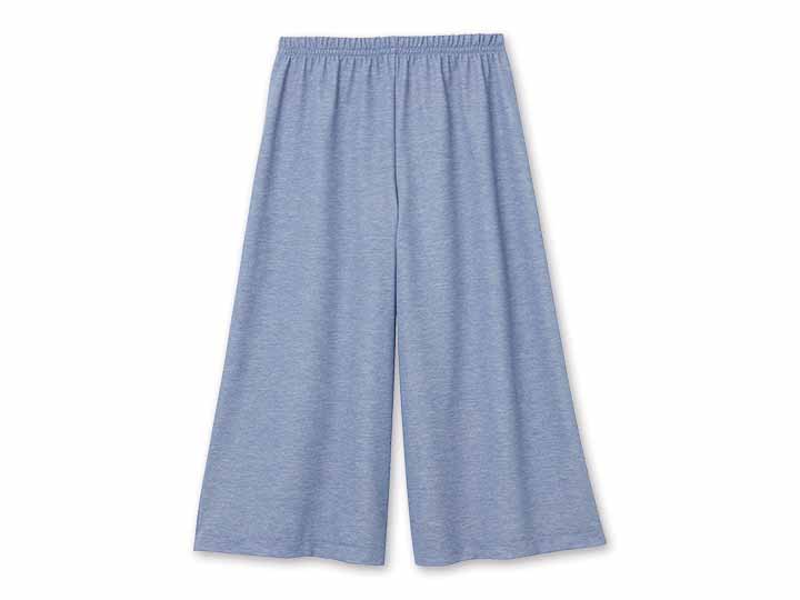 予約　まるで木陰のミラクルキュロット　杢ブルー　Ｍ