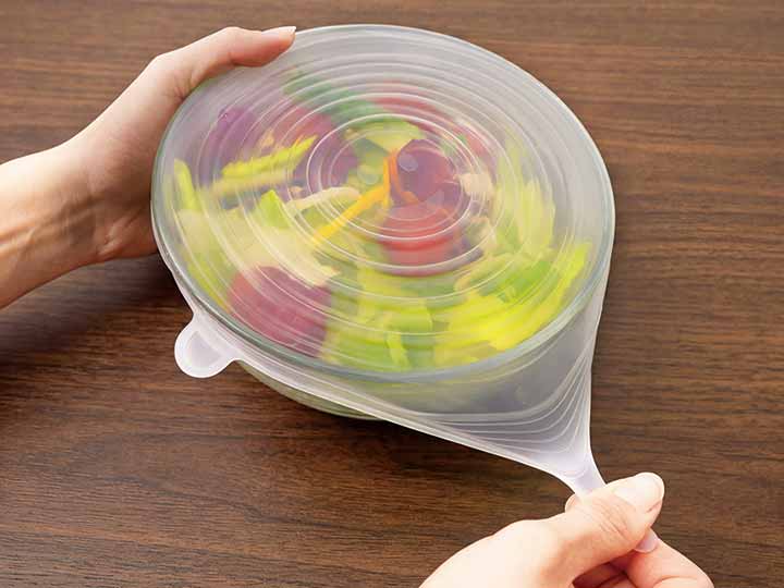 くり返し使えるぴったりシリコンラップ　6サイズ（各1枚入り）