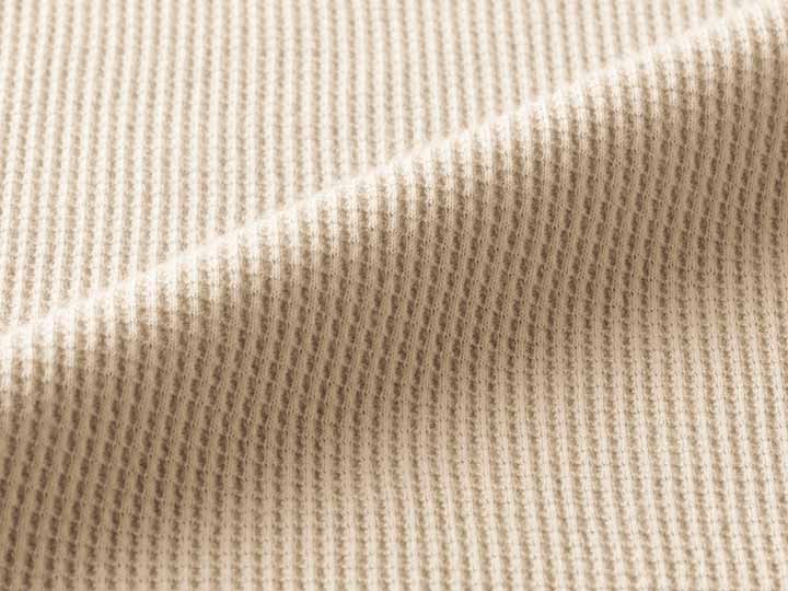 予約　ｅｃｌａＴ　ｓｔｙｌｅ毎日活躍コットンワッフルゆったりチュニック　ベージュ　Ｍ〜Ｌ_4