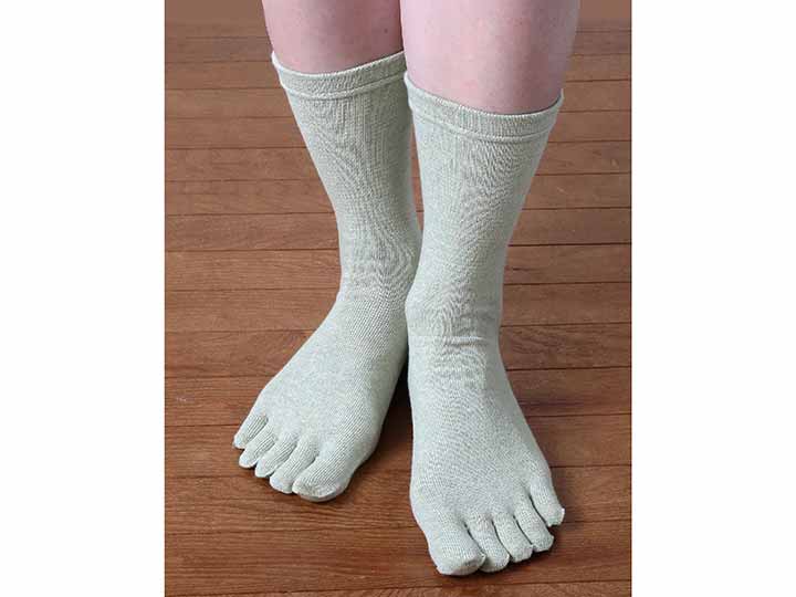 予約 ボタニカルダイオーガニックコットン5本指靴下婦人用 すずらん_3