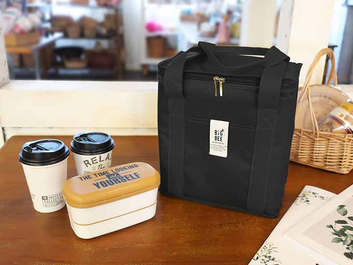 予約　ＢｉｇＢｅｅ　ＢＯＸ型クーラーランチバッグ　シックブラック_2