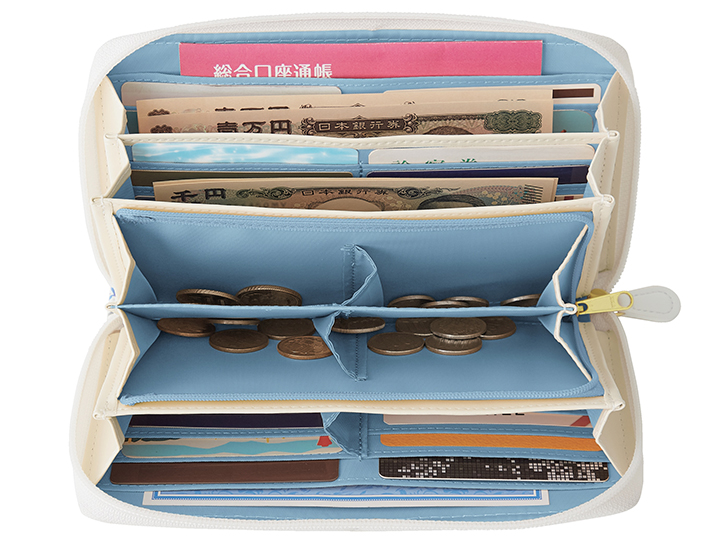 予約 文庫風 36カード たっぷり仕分財布 彩 群青色_4