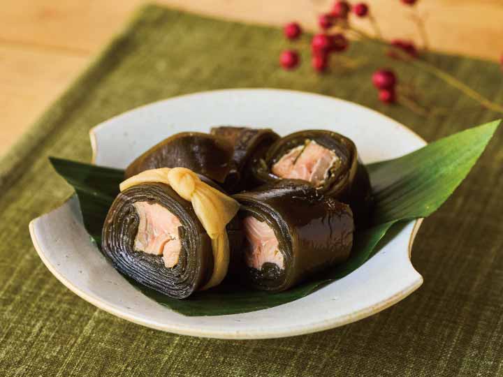 鮭昆布巻