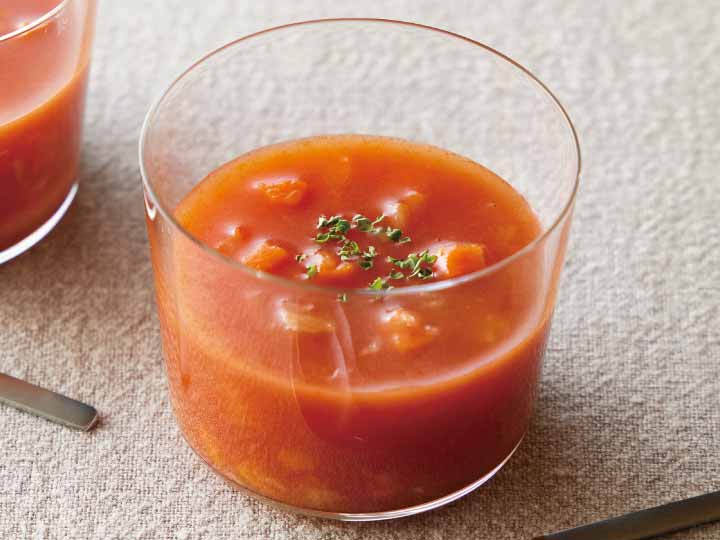 ガスパチョ風　トマトの冷製スープ