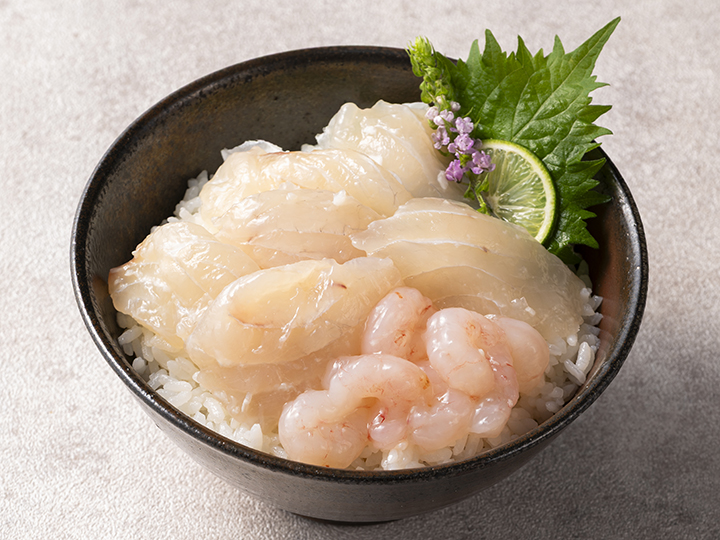 頒布会キャンセル分販売・新潟県産あまえびとすずきの漬け丼（塩糀味）