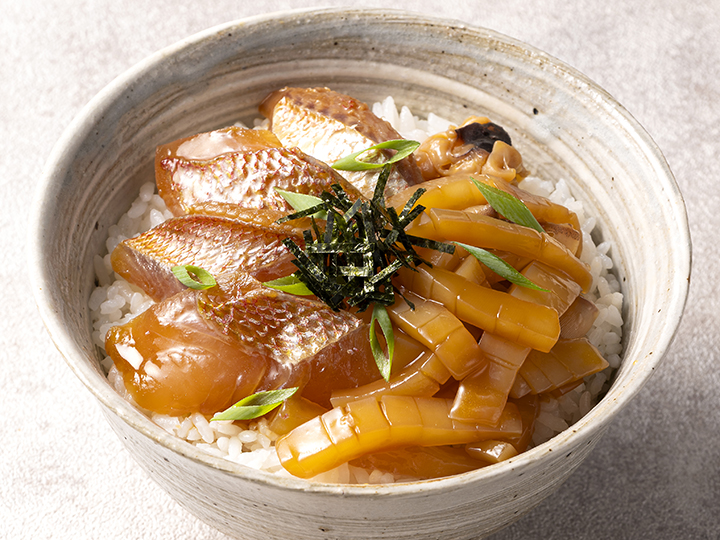 頒布会キャンセル分販売・新潟県産れんこだいとあおりいかの漬け丼（醤油味）