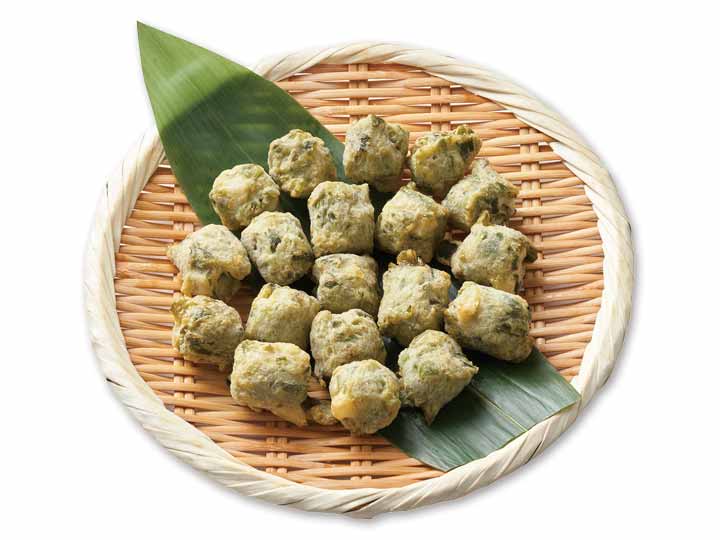 くせになる味こりこり食感　茎わかめボール揚げ