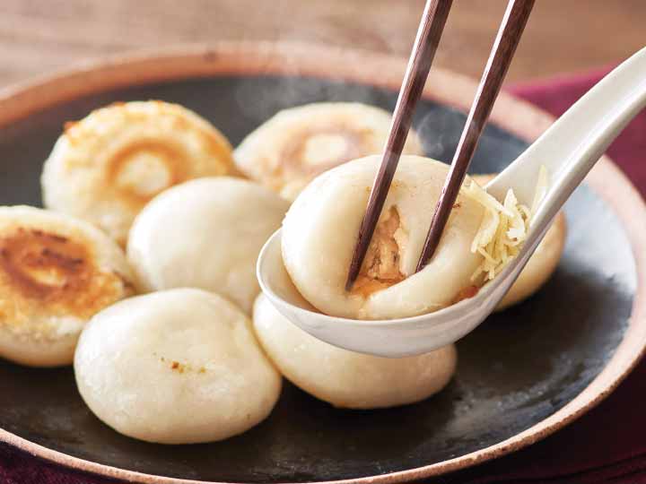 登録　肉汁あふれる　フライパンで　焼き小籠包
