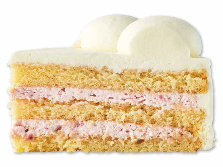 【予約】12／13週配送　北海道純生クリームを味わうホワイトケーキ（4号）＆フレッシュ苺セット_3