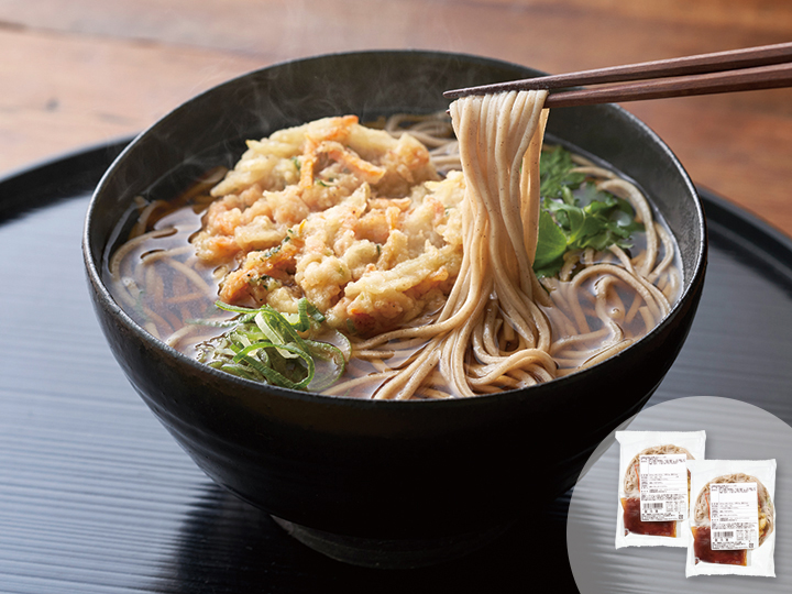 4種の国産野菜と小あみのミニかき揚げ蕎麦　2パック