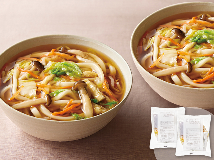 お鍋ひとつで国産野菜のあんかけうどん×2パック
