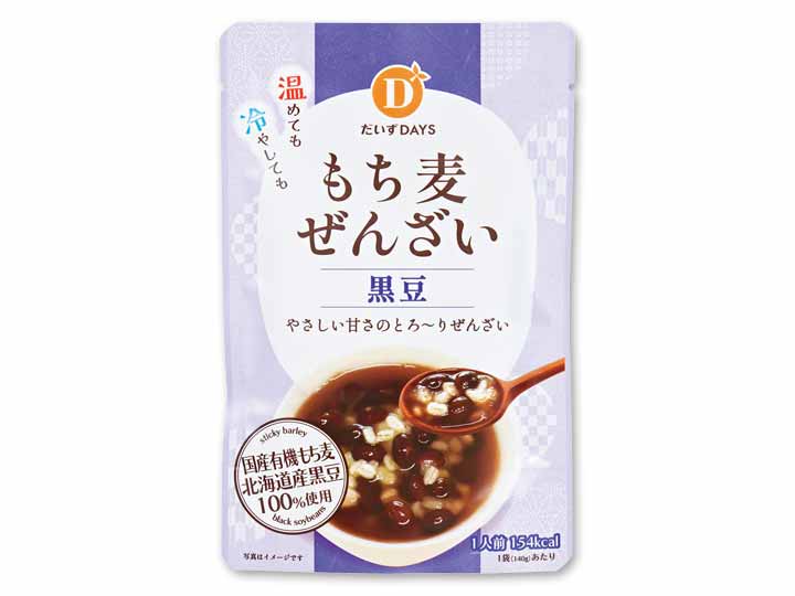 北海道産黒豆で作った　もち麦ぜんざい_2