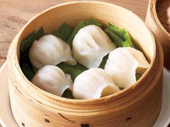 天然エビのエビ蒸し餃子