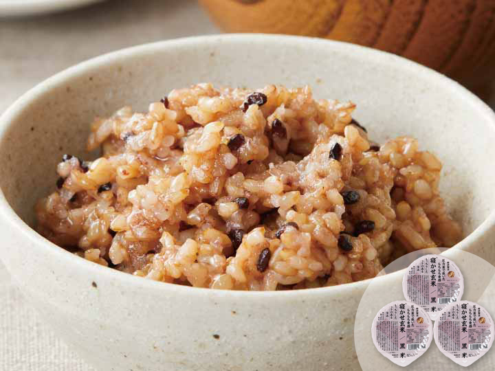 もちもち寝かせ玄米ごはん（黒米ブレンド）×3パック