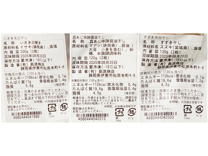 予約9／1週　島源商店　目利きが選ぶ夏の干物セット_5