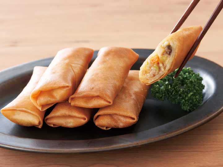 【お得】野菜の食感にこだわった　フライパンでパリパリ五目春巻×2パック
