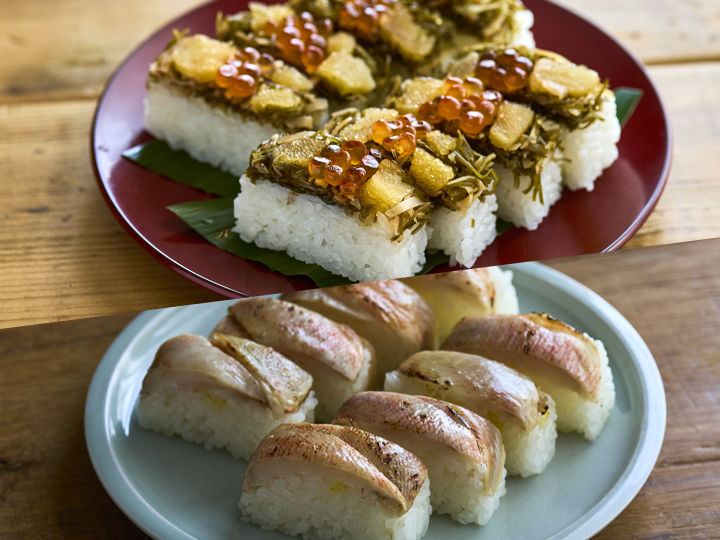 【予約】12／25〜配送　炙りカサゴ＆いくらと数の子の棒寿司セット