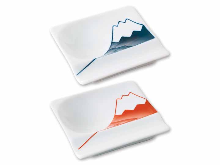 【予約】12／15週　重宝皿　2枚セット　富士山（赤・青）