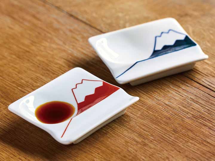 【予約】12／15週　重宝皿　2枚セット　富士山（赤・青）_2