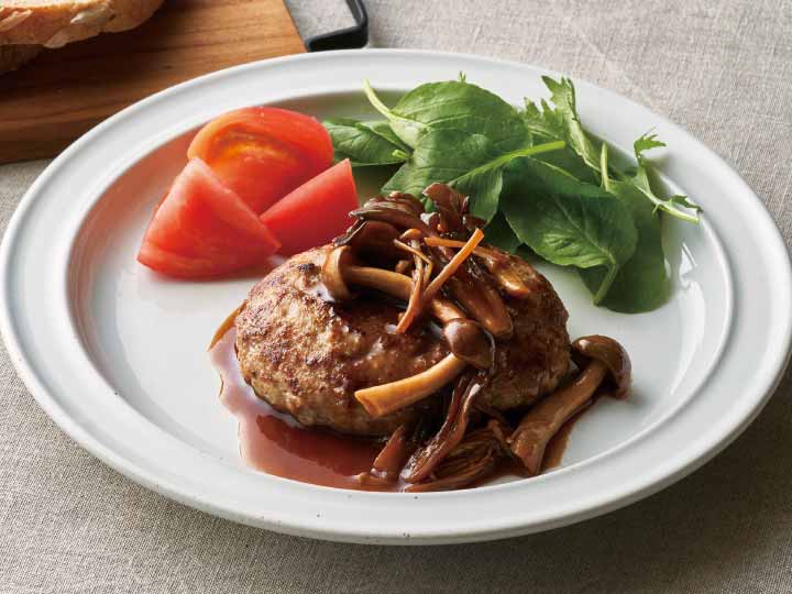 【お得な2パック】冷凍のまま焼ける　国産合挽肉の生ハンバーグ×2