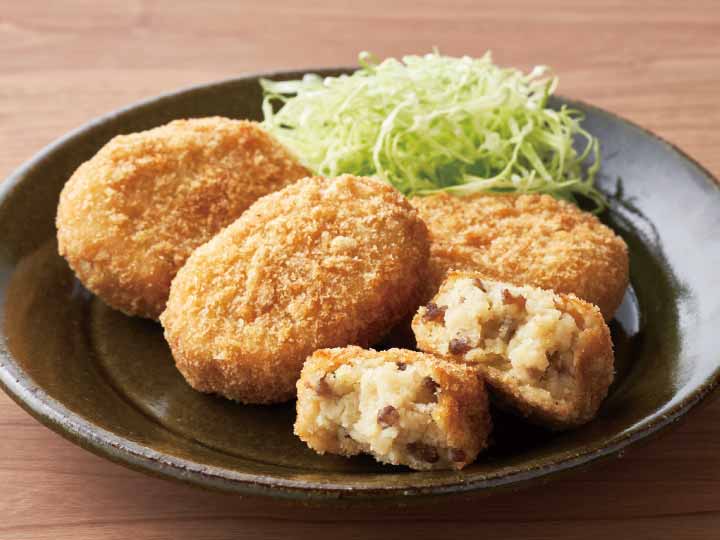 【お得な2パック】あたためるだけ　国産合挽肉のサクサク衣のコロッケ×2